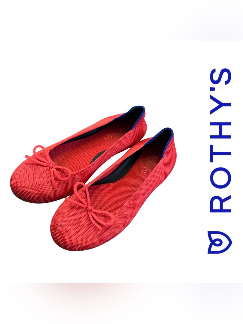 Rothy's Coral Red Ballet Flats